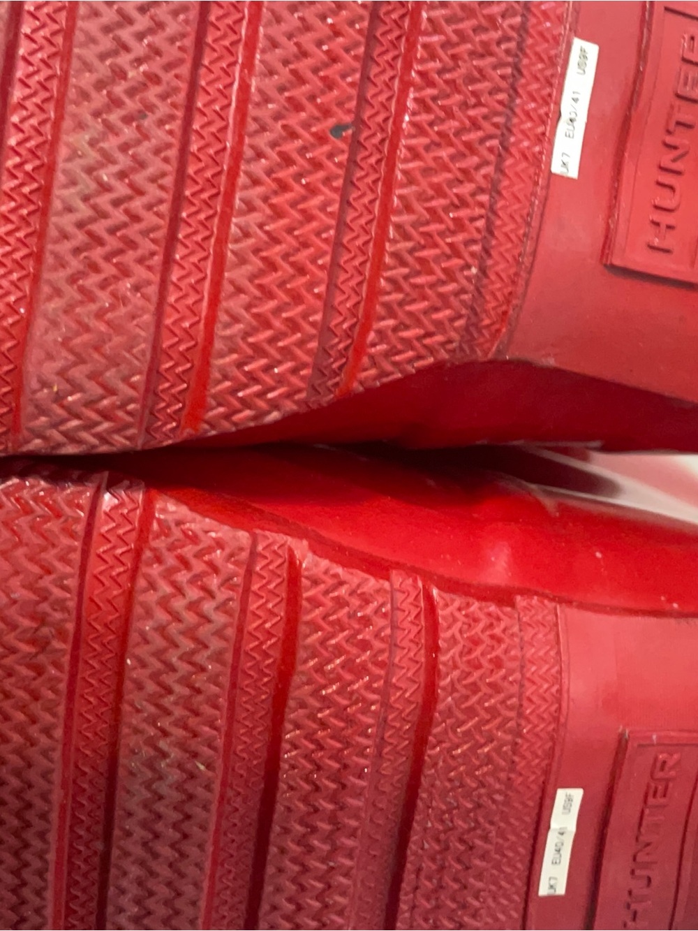 Hunter Red Tall Gloss Rain Boots - Picture 8 of 8